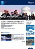 ESO — Italiens premiärminister besöker Paranalobservatoriet — Organisation Release eso1541sv