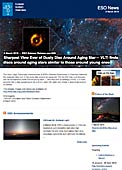 ESO — Schärfster Blick aller Zeiten auf eine Staubscheibe um einen alternden Stern — Science Release eso1608de-at