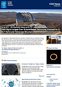 ESO — Die ESO unterzeichnet für Kuppel und Teleskopstruktur des E-ELT den größten Auftrag in der Geschichte der bodengebundenen Astronomie — Organisation Release eso1617de-at