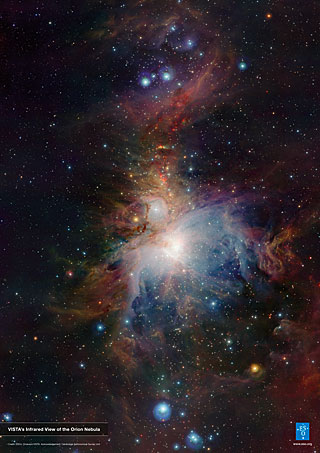 Poster: VISTA's infrared view of the Orion Nebula