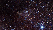 Acercamiento al cúmulo incrustado de estrellas RCW38
