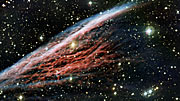 Panorering över Penn-nebulosan, de underligt formade kvarlevorna efter en stor explosion 