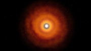 Představa protoplanetárního disku u hvězdy V883 Orionis