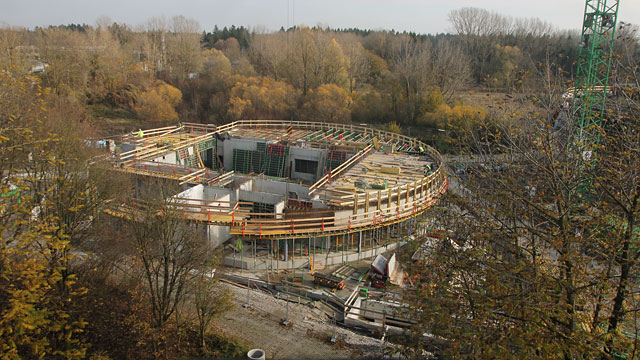 Time-lapsevideo van de bouw van het technische gebouw van ESO