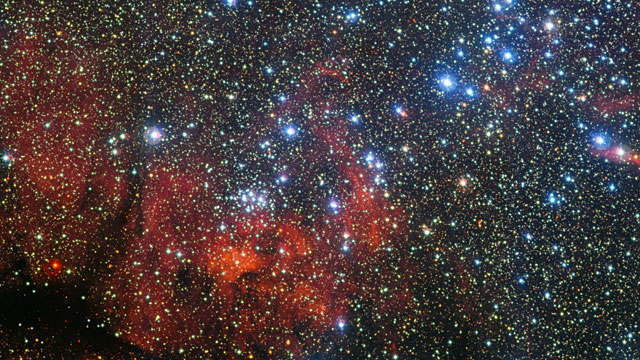 Barevná hvězdokupa NGC 3590