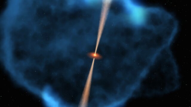 ESOcast 214 Light: Et sort hul frådser i morgenmad i det tidlige Univers