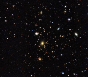 KiDS VST colour image of galaxy cluster (11h56m, +00d21m)