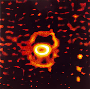Ring-shaped nebula around SN 1987A