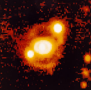 Ring-shaped nebula around SN 1987A