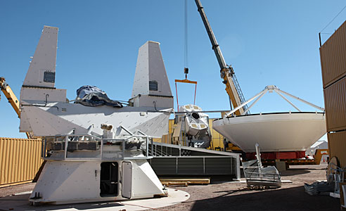 Assembly of Second European ALMA Antenna