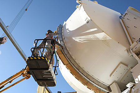 Assembly of Second European ALMA Antenna