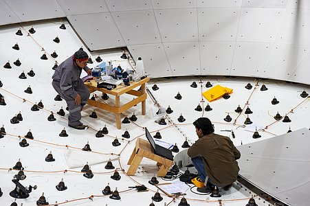 The Dish of a European Antenna takes shape