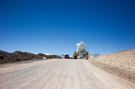 The ALMA transporter carrying a 7-metre antenna
