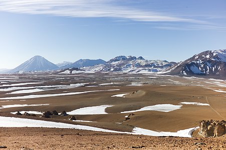 Snow at the Chajnantor plateau