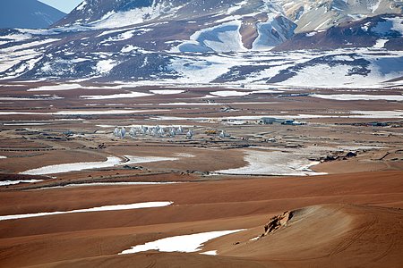 Snow at the Chajnantor plateau