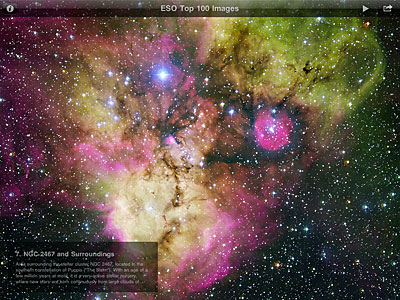 The ESO Top 100 Images iPad App Screenshot