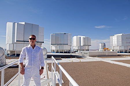 Erasure singer Andy Bell standing in front of the VLT