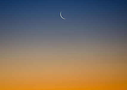 Twilight crescent Moon