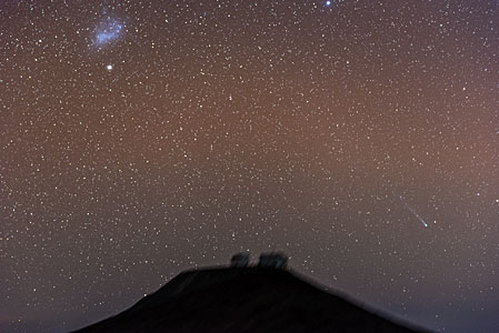 Comet Streaks Over Paranal