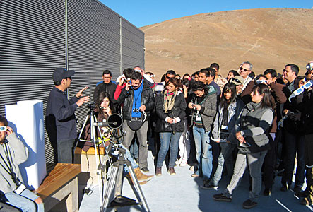 Watching Partial Solar Eclipse from Paranal