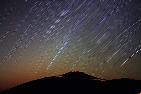 Star trails over VLT