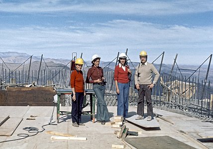 The ESO 3.6-metre telescope Under Construction