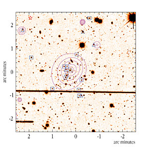 XMM-Newton Contour Map Overlaid on a CFHT I-band image
