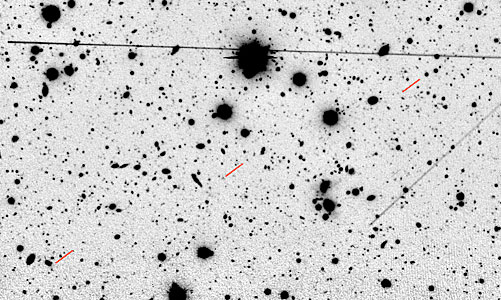Sky Field in Which Comet Halley Was Observed
