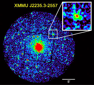 Discovery X-Ray Image of the Distant Cluster
