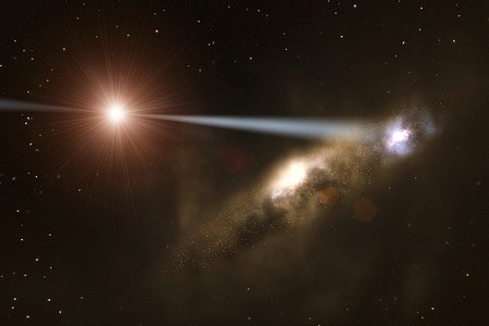 ¿Un agujero negro construyendo una galaxia?
