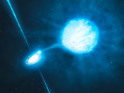 El Agujero Negro dentro de NGC 300 X-1(representación artística)