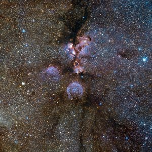 VISTA’s infrared view of the Cat’s Paw Nebula*