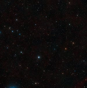 Wide-field view of the sky around a giant space blob