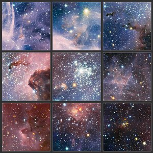 Excerpts from VLT image of the Carina Nebula in infrared light