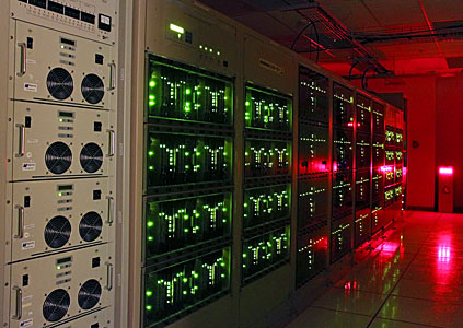 Lights glowing on the ALMA correlator