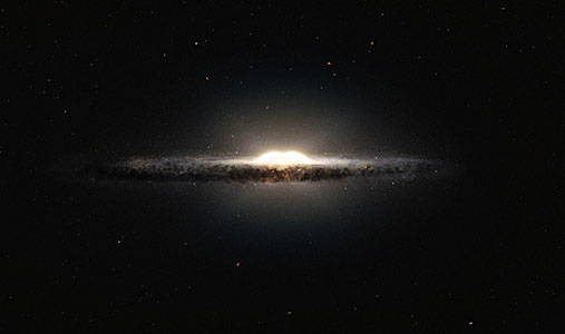 Artist's impression of the central bulge of the Milky Way