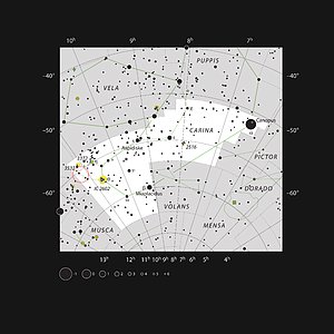 The star cluster NGC 3590 in the constellation of Carina