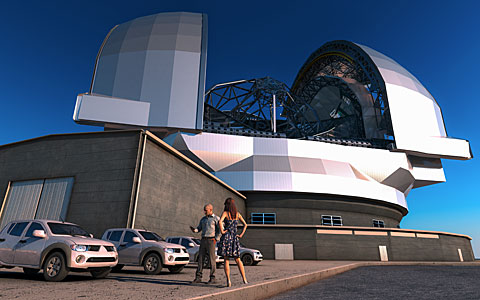 Künstlerische Darstellung des European Extremely Large Telescope