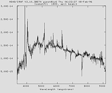 First Spectrum of Comet Hyakutake