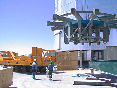Installation of M1 Cell with Dummy Mirror on VLT UT2