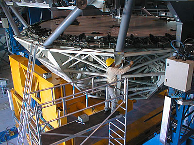 Installation of M1 Cell with Dummy Mirror on VLT UT2