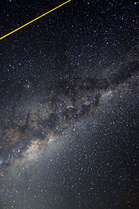Laser Over the Milky Way