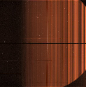 A raw spectrum obtained with FORS