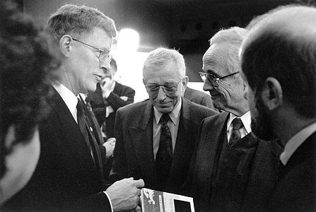 Harry Van Der Laan at the Auxiliary Telescopes Contract Signature with AMOS