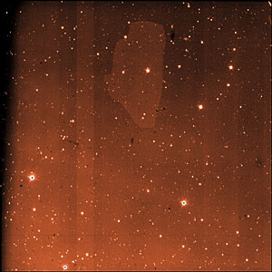 A raw image from one of the four detectors of HAWK-I