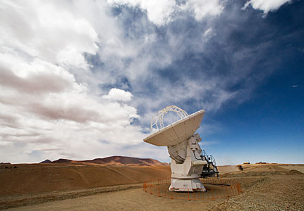 An ALMA antenna on Chajnantor*