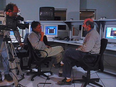 Interview during VLT first light