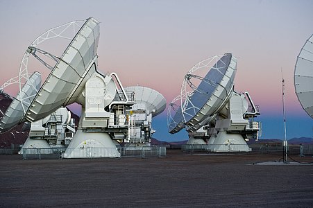 ALMA antennas on Chajnantor