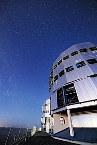 VLT domes at night