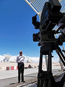 Shooting Marco Polo documentary at ALMA